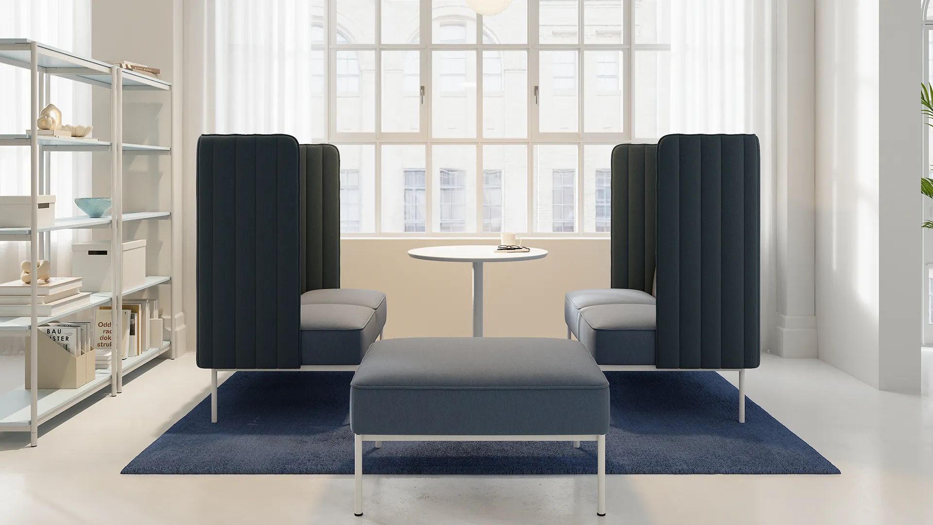 FRAMEwork Seating white frame light environment header