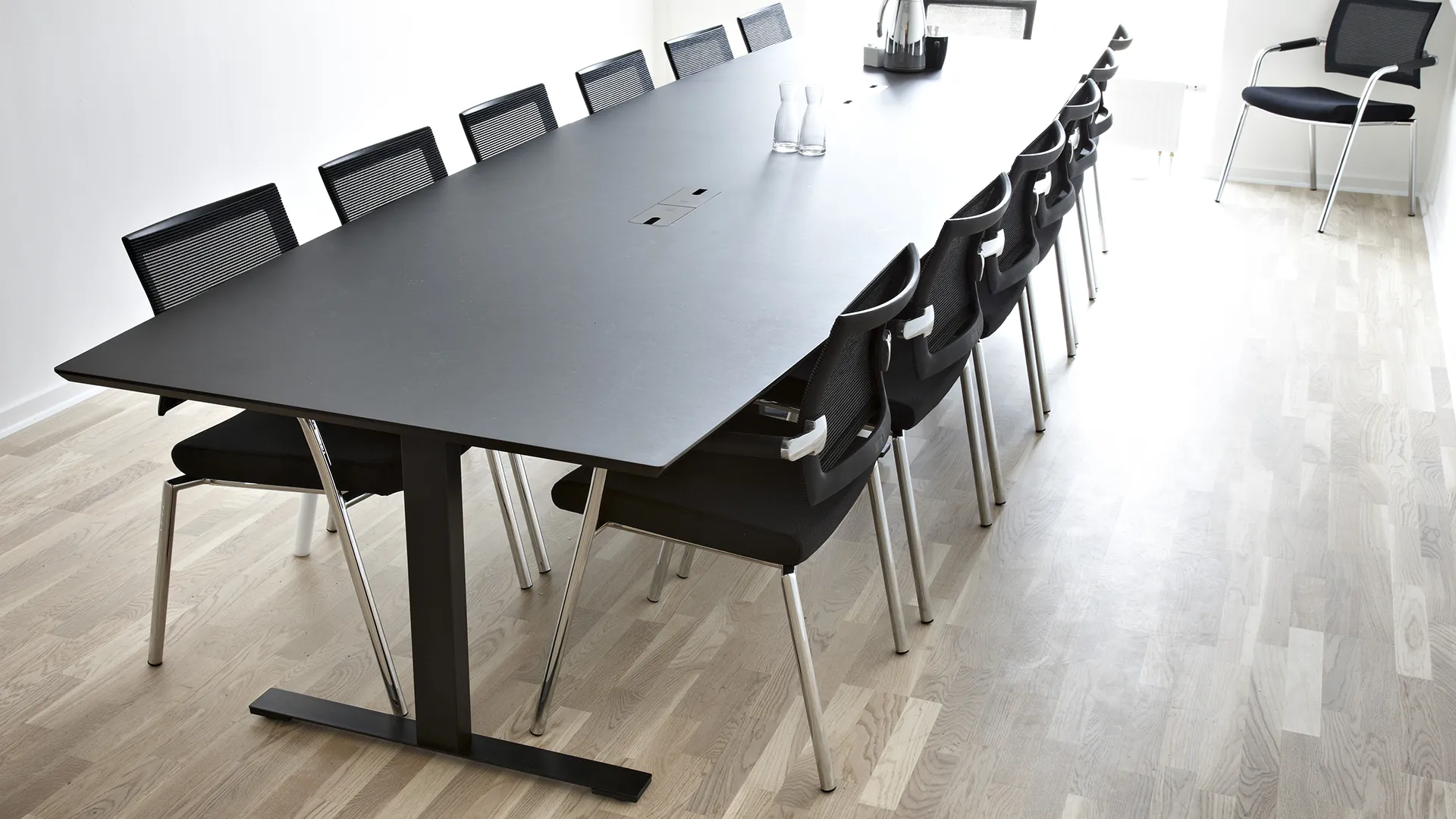 Skin meeting room black table