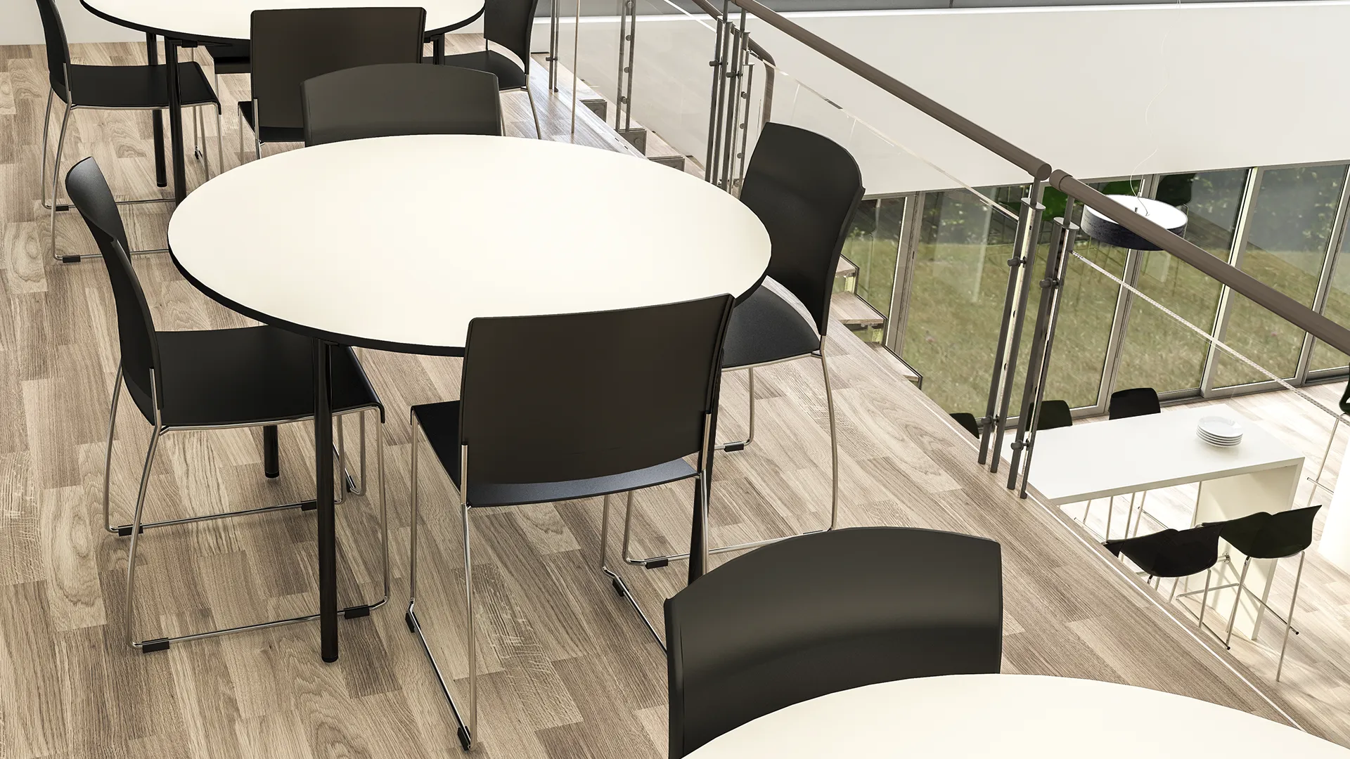 Stitch black in a canteen environment