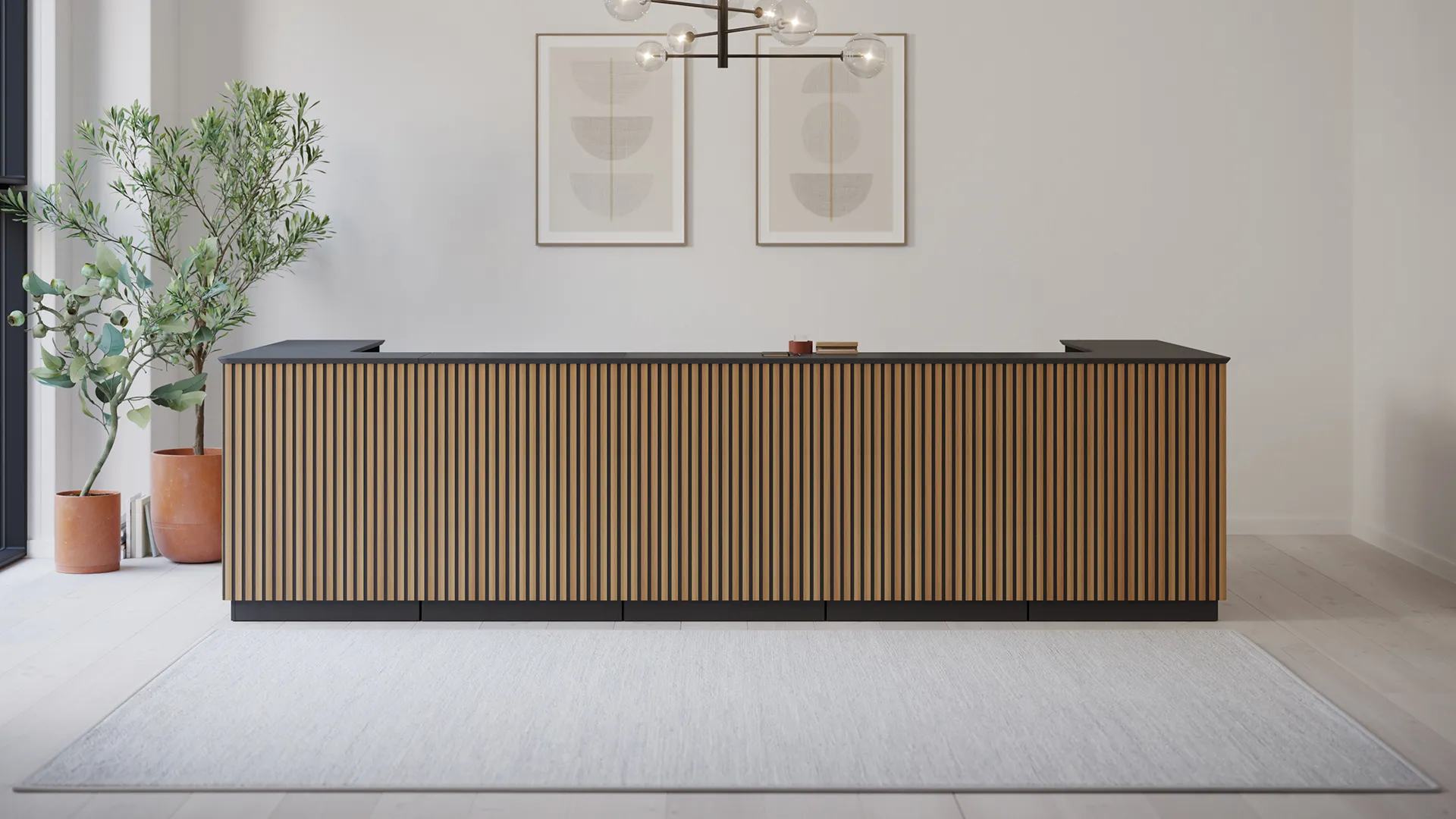 Reception med lameller miljø 2